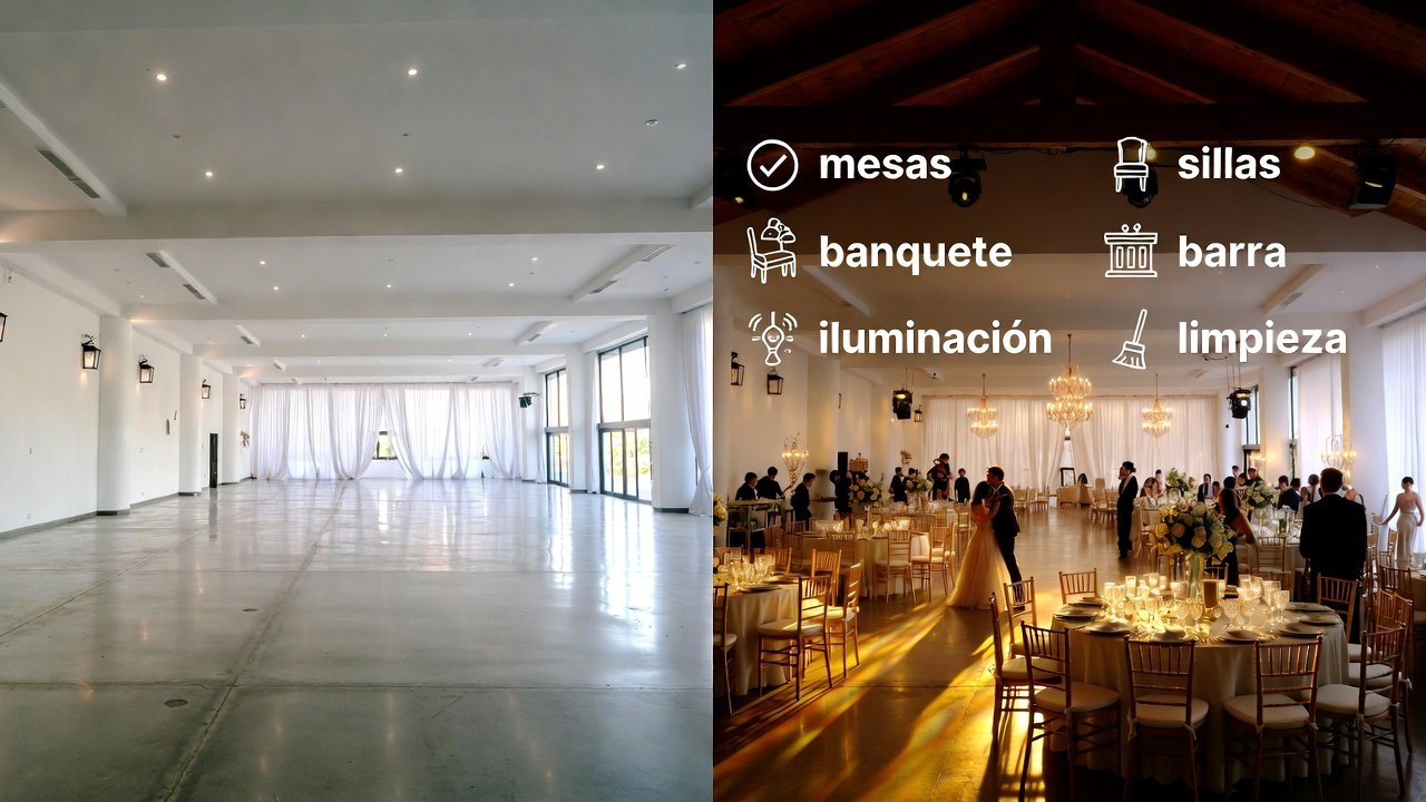 Qué incluye el precio de salón para boda