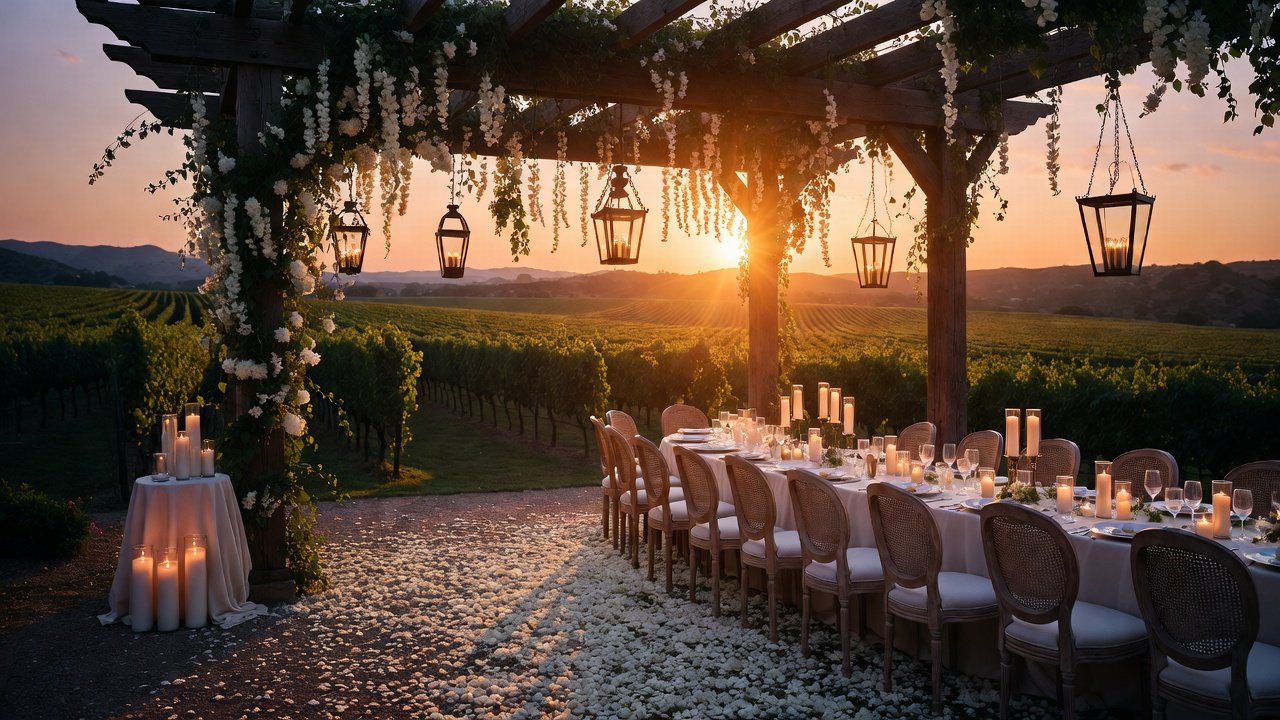 El momento ideal para una ceremonia entre viñedos